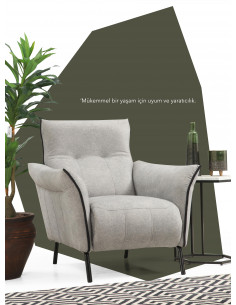 Fauteuil en relax électrique en tissu gris Modèle Mozart Descriptif...