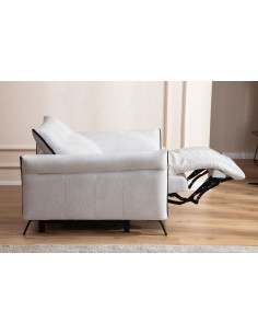 Fauteuil en relax électrique en tissu gris Modèle Mozart Descriptif...