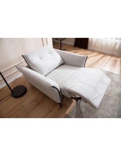 Fauteuil en relax électrique en tissu gris Modèle Mozart Descriptif...