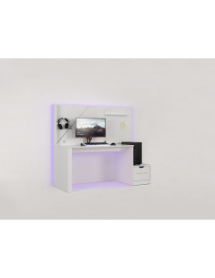 Nitro White – Bureau de Gammer  Largeur:170cm Profondeur:73cm Haute...