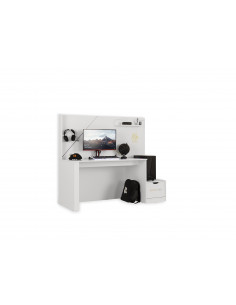 Nitro White – Bureau de Gammer  Largeur:170cm Profondeur:73cm Haute...