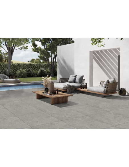 Dalle extérieur Nacre FOSSIL GRIS 2.0 R11 60x60 cm