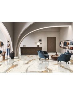 CARRELAGE EFFET MARBRE 80X80CM GOLDEN STATUARIO  Fiche technique  F...