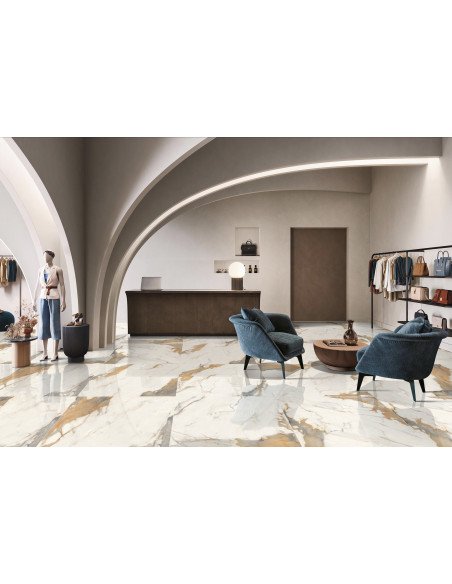 CARRELAGE EFFET MARBRE 80X80CM GOLDEN  STATUARIO