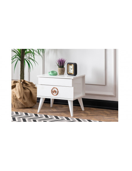 Table de Chevet Modèle Retro Blanc