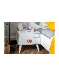 Table de Chevet Modèle Retro Blanc
