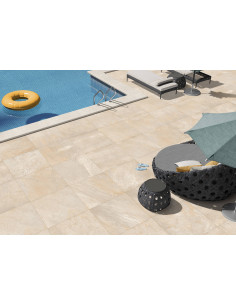 Dalle extérieur Nacre Quartzite Pearl - 2.0 R11 60x60 cm     Catégo...