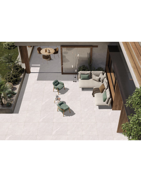 Dalle extérieur Nacre Rock Bianco - 2.0 R11 60x60 cm