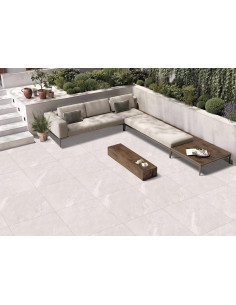 Dalle extérieur Nacre Rock Bianco - 2.0 R11 60x60 cm    Catégorie D...