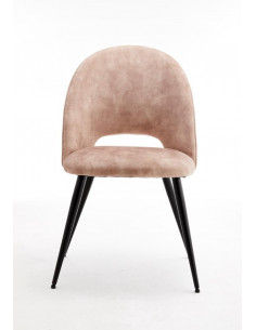 PACK 4 CHAISES EN VELOURS SANDRA BEIGE   Caractéristiques Matière :...