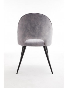 PACK 4 CHAISES EN VELOURS SANDRA GRIS CLAIR Découvrez le modèle "Sa...
