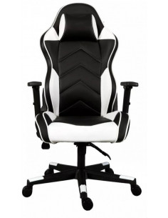 Chaise de bureau Gamer Nitro Blanc  *Revêtement en cuir noir et bla...