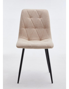 PACK 4 CHAISES EN TISSU LAURA BEIGE  Découvrez la chaise "Laura", u...
