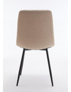 PACK 4 CHAISES EN TISSU LAURA BEIGE  Découvrez la chaise "Laura", u...