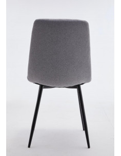 PACK 4 CHAISES EN TISSU LAURA GRIS CLAIR  Découvrez la chaise "Laur...