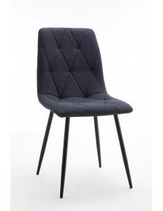 PACK 4 CHAISES EN TISSU LAURA GRIS ANTHRACITE  Découvrez la chaise ...