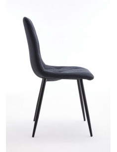 PACK 4 CHAISES EN TISSU LAURA GRIS ANTHRACITE  Découvrez la chaise ...