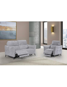 Fauteuil relax électrique en tissu gris modèle ALLURE Découvrez le ...