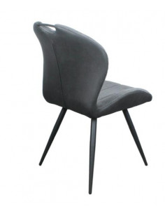 Chaise en tissu marron et gris modèle GALA