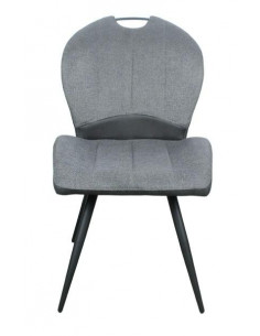 Chaise en tissu marron et gris modèle GALA