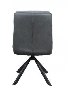 Lot de 2 chaises en tissu pivotante Noir&Gris modèle BERLIN Chaise ...