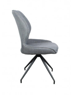 Lot de 2 chaises en tissu Gris clair design modèle ASIE  écouvrez l...