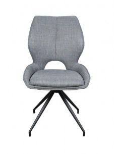 Lot de 2 chaises en tissu Gris clair design modèle ASIE  écouvrez l...