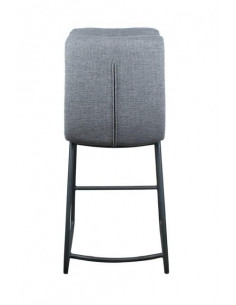 Lot de 2 chaises hautes en tissu gris foncé modèle MANU-H  Découvre...