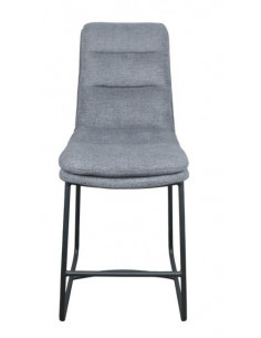Lot de 2 chaises hautes en tissu gris foncé modèle MANU-H  Découvre...