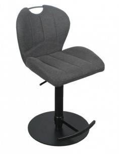 Lot de 2 chaises hautes en tissu gris foncé modèle ZINZIN  Découvre...