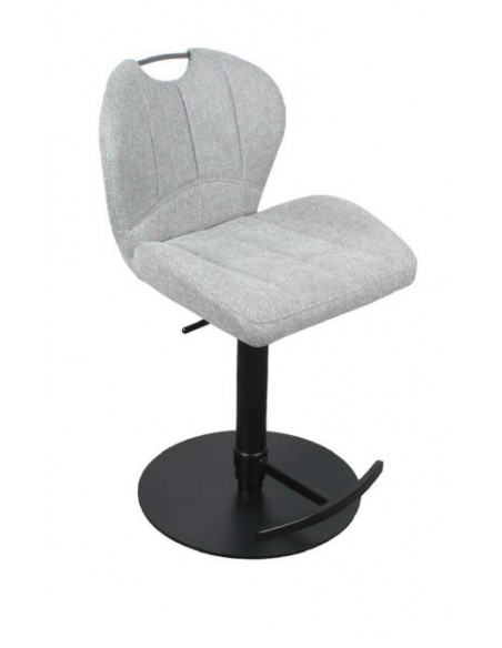 Lot de 2 chaises hautes en tissu gris clair modèle ZINZIN