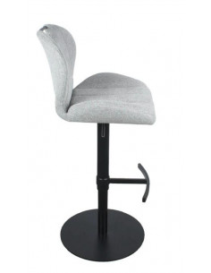 Lot de 2 chaises hautes en tissu gris clair modèle ZINZIN  Découvre...