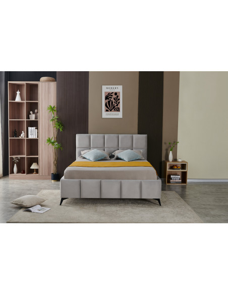 Lit Coffre Modèle Hawai - Gris