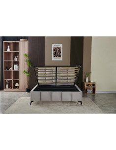 Lit Coffre Modèle Hawai - Gris Bienvenue dans le monde du confort e...