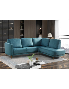 Canapé d'angle en tissu - Modèle Feruz - Couleur Vert