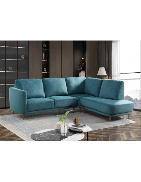 Canapé d’angle FERUZ — Élégance arrondie et confort généreux