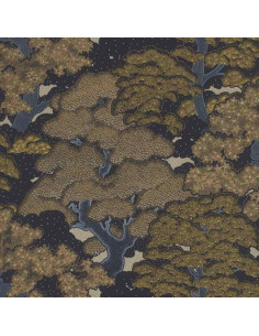 Vgi Motif Nocturne Color Bleu Or