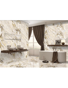 Carrelage rectifié 60X120 cm modèle MONGOLIAN GIALLO