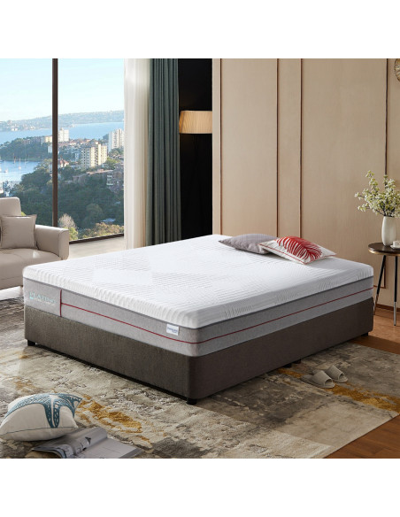 Matelas à ressort ensaché + Mousse haute densité 25cm Modèle PLATINO