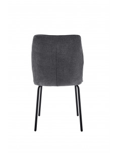 Chaise Orion - Tissu et PU Vintage avec Pieds en Acier Noir