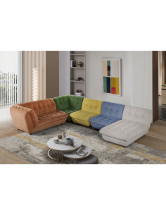 Canapé Modulable d’Angle Multicolore – Élégance Flexible et Confort...