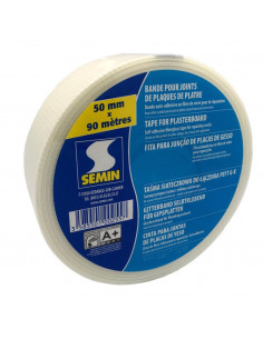 Bande grillagée adhésive, 50 mm x 90 ml - SEMIN