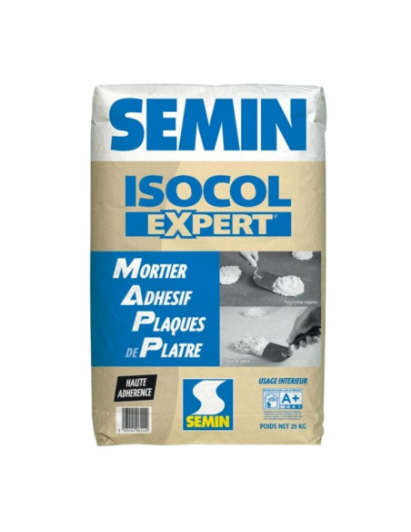 Mortier adhésif Isocol Expert MAP,sacs de 25 kg - SEMIN