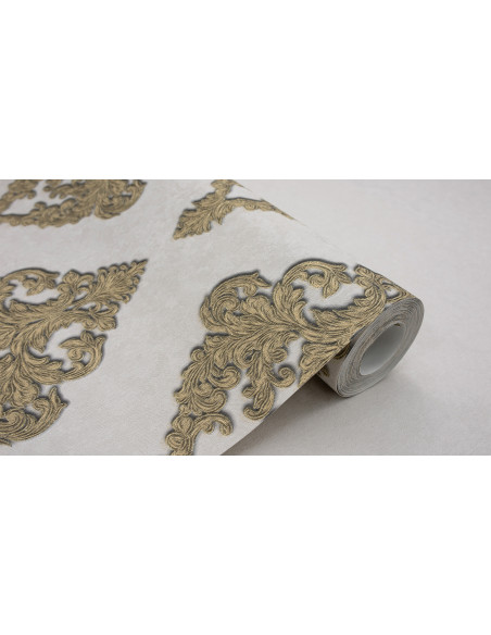 Papier Peint Motif Baroque Grandiose - Luxe Doré, 106 cm x 10,05 m