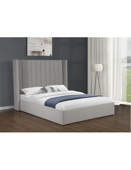 Lit Coffre Perrin en Tissu - Élégance et Rangement Pratique