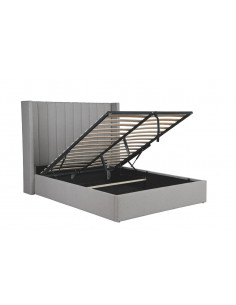 Lit Coffre Perrin en Tissu - Élégance et Rangement Pratique