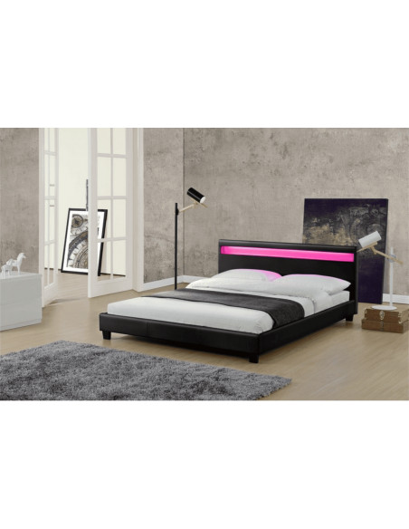 Lit avec sommier + matelas en mousse à haute densité 90 X 200CM