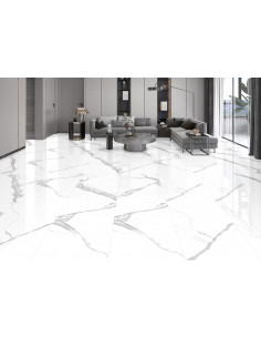 Carrelage CALACATTA VIOLA 60x120 Brillant – L’Intemporalité du Marbre pour un Intérieur Raffiné