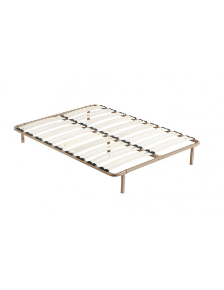 SOMMIER TAUPE A LATTE + PIEDS OFFERTS