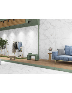 Carrelage CRACEL WHITE 60x120 Mat – L’Authenticité du Marbre Craquelé pour un Style Sophistiqué